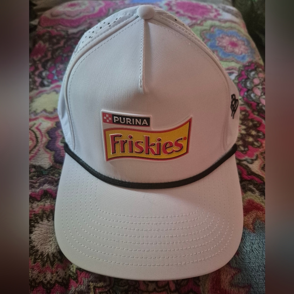 NWT Friskies Adult Unisex White Snapback Hat